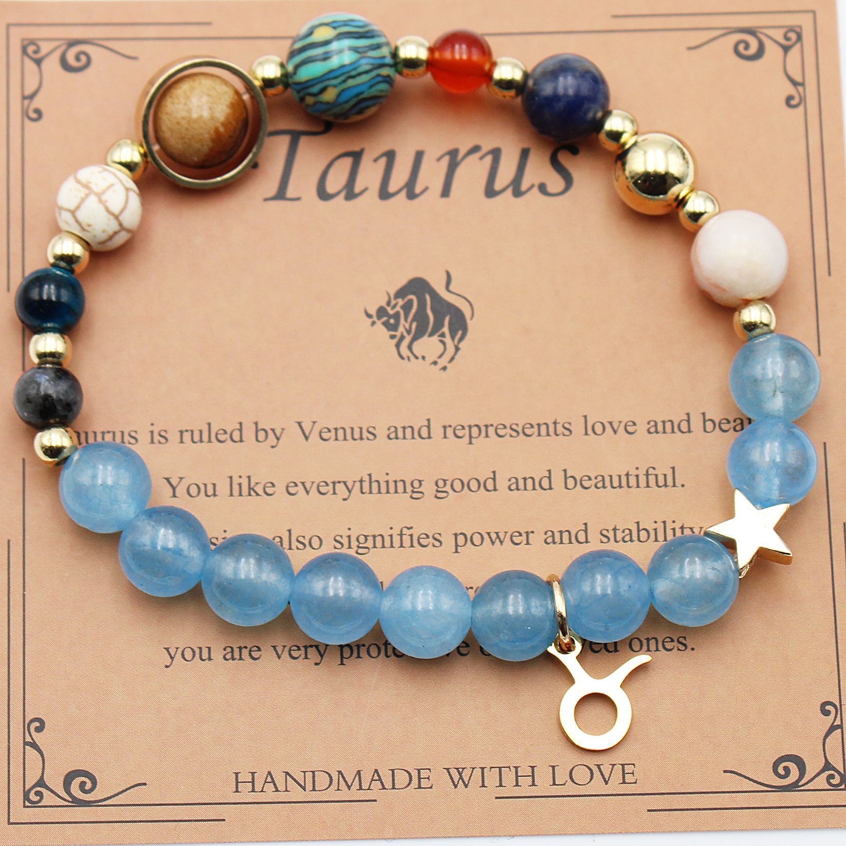 Tinkers Twelve Constellations Natural Stone Bracelet Zodiac Edition - 0
