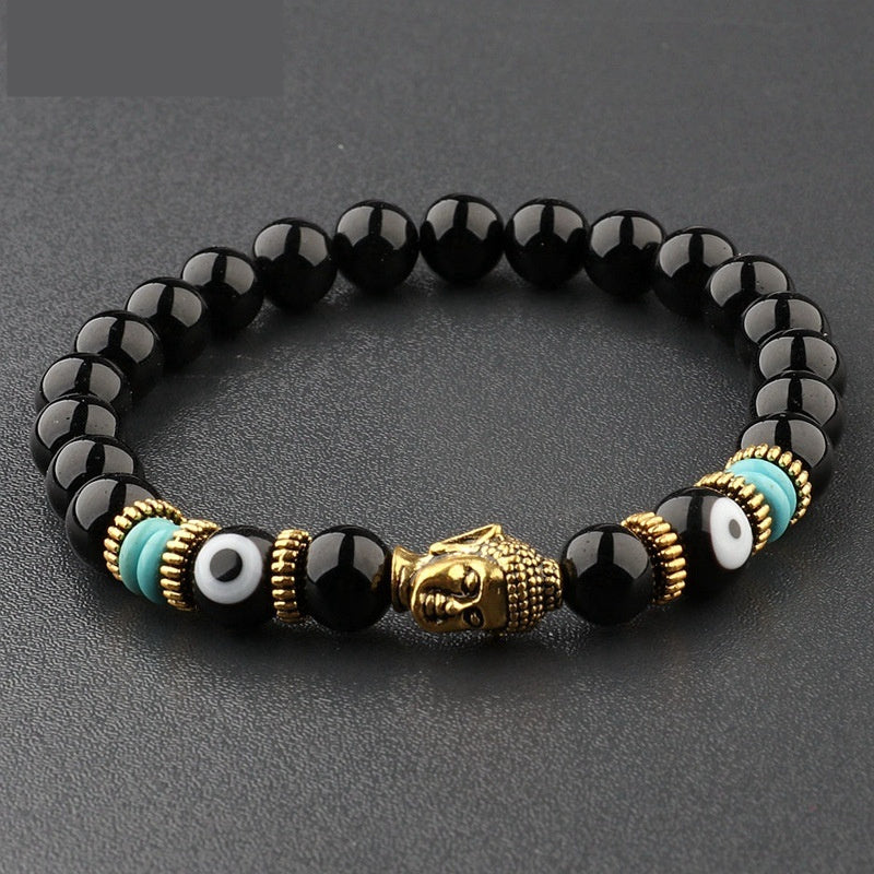 Tinkers Buddha Head Alloy Signature Tiger Energy Stone Bracelet - 0