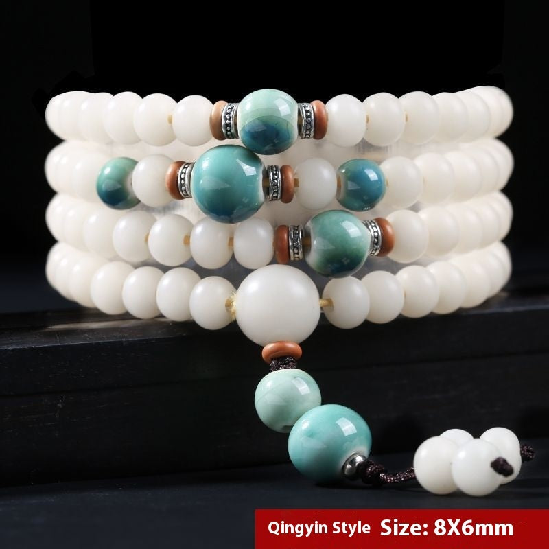 108 Bodhi Root Beads Bracelet Vintage Bodhi Seed Jewelry