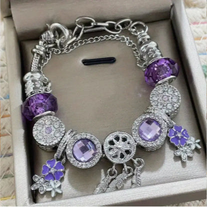Amethyst Protection And Calm Handmade Dreamcatcher Bracelet