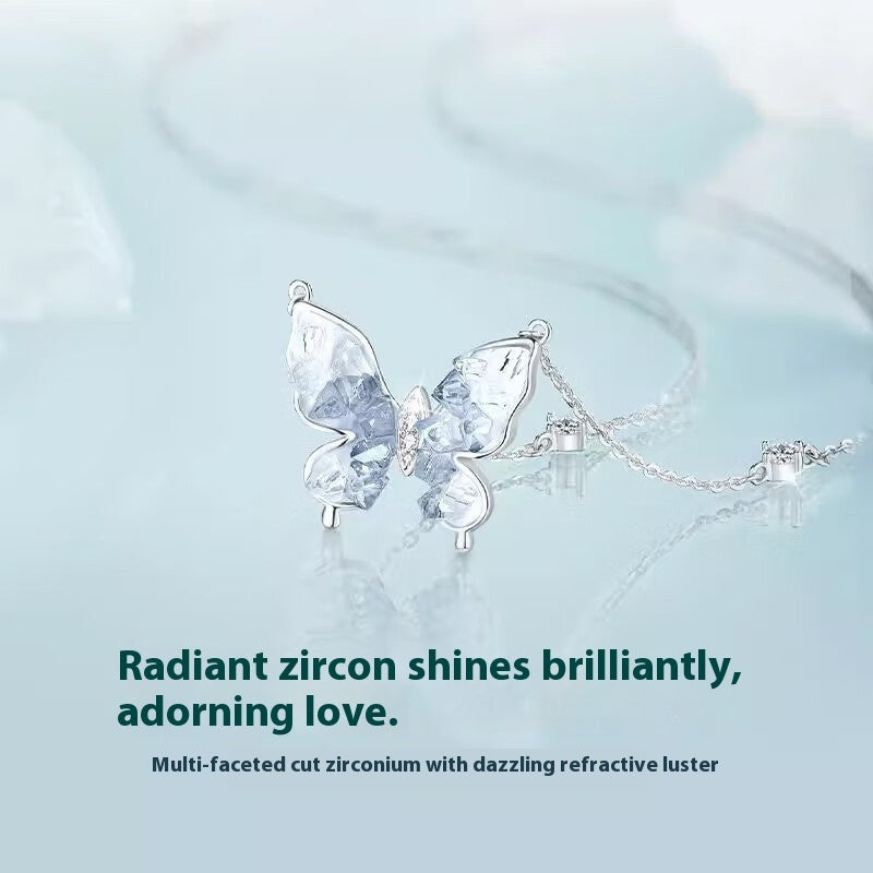 Bingyu Butterfly Light Luxury Clavicle Chain Necklace