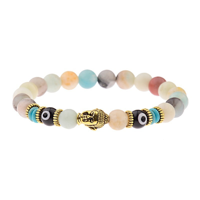 Tinkers Buddha Head Alloy Signature Tiger Energy Stone Bracelet - 0