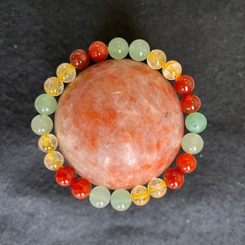 Tinkers Elegant 8mm Yellow Beaded Bracelet Unisex Premium Accessory - 0