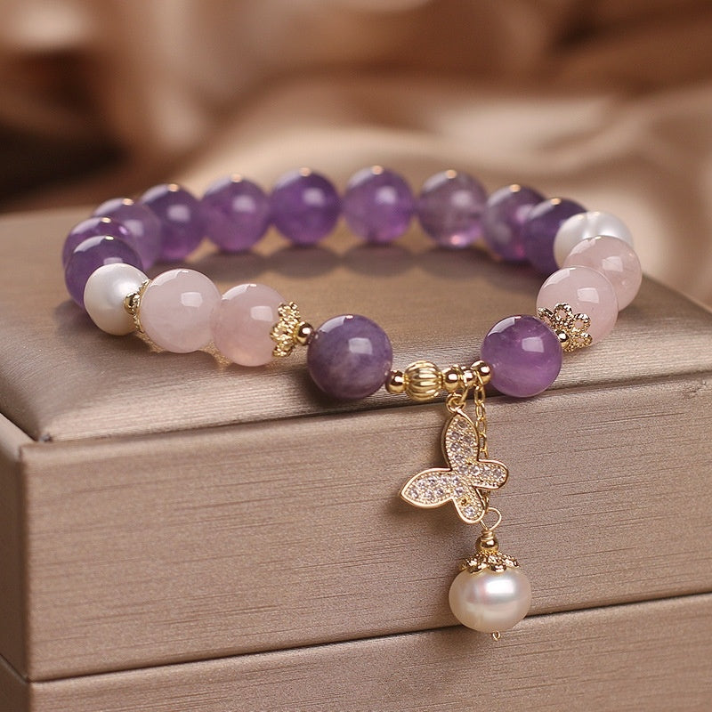 Amethyst Butterfly Bracelet For Women Healing By Tinkers