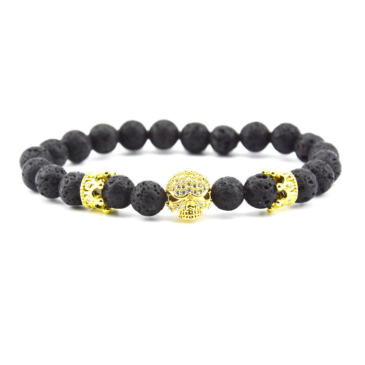 Tinkers Volcanic Rock Beaded Crown Zircon Bracelet Exclusive - 0