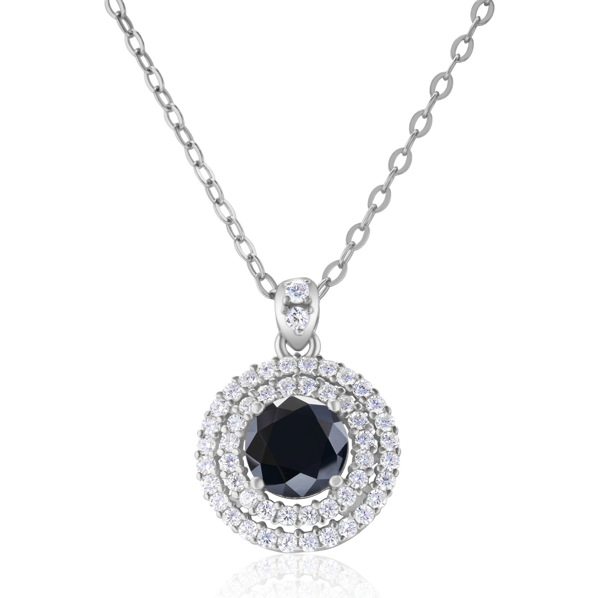 Golden Yellow Necklace For Women Sterling Silver Gem Inlaid