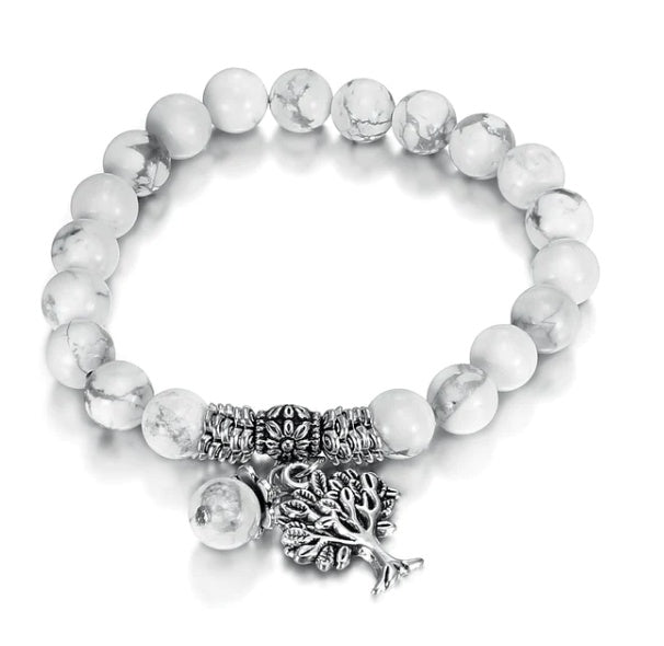 Tinkers Frosted Pine Bead Bracelet Exclusive White Turquoise Design - 0