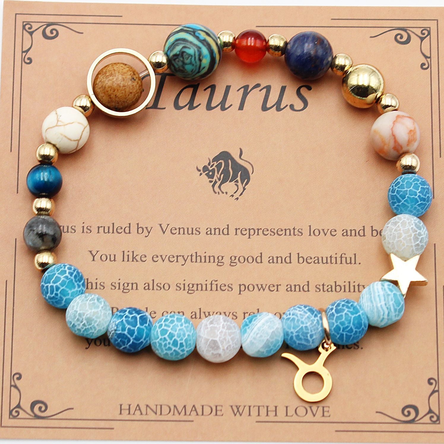 Tinkers Twelve Constellations Natural Stone Bracelet Zodiac Edition - 0