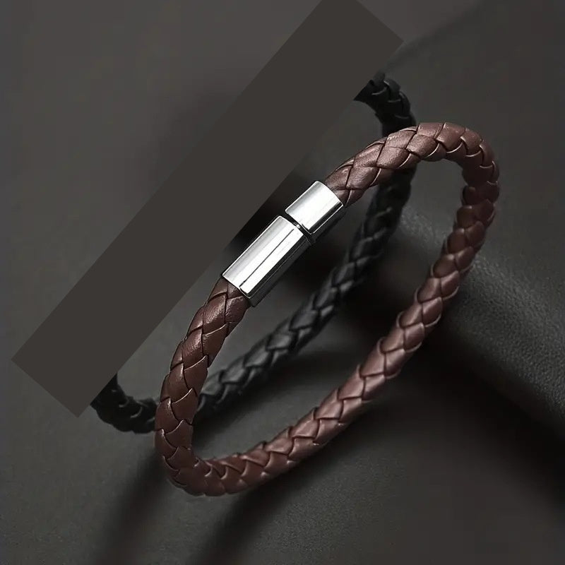 Tinkers Premier PU Woven Leather Bracelet For Couples Edition - 0