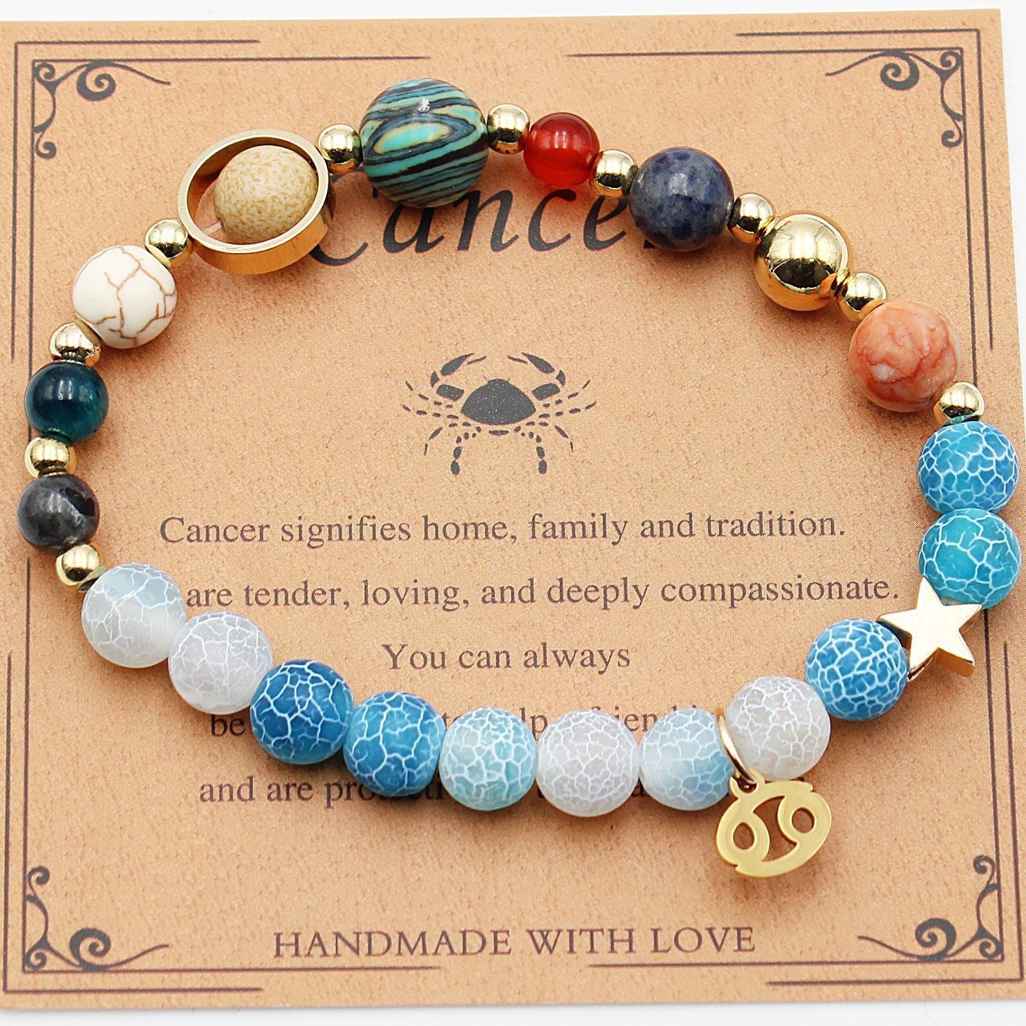 Tinkers Twelve Constellations Natural Stone Bracelet Zodiac Edition - 0