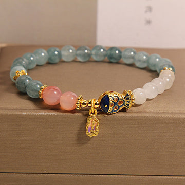 Tinkers Tinkers Blue Water Emerald Crystal Goldfish Bracelet Rare - 0