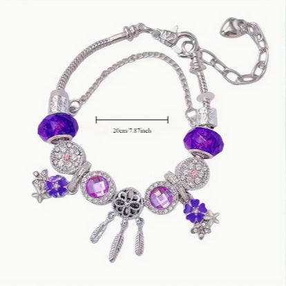 Amethyst Protection And Calm Handmade Dreamcatcher Bracelet