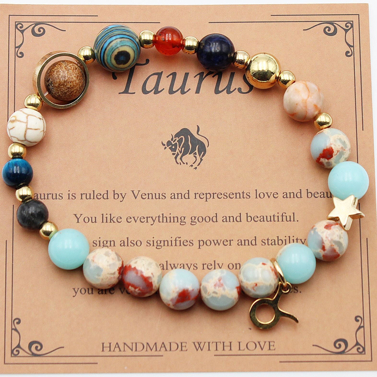 Tinkers Twelve Constellations Natural Stone Bracelet Zodiac Edition - 0