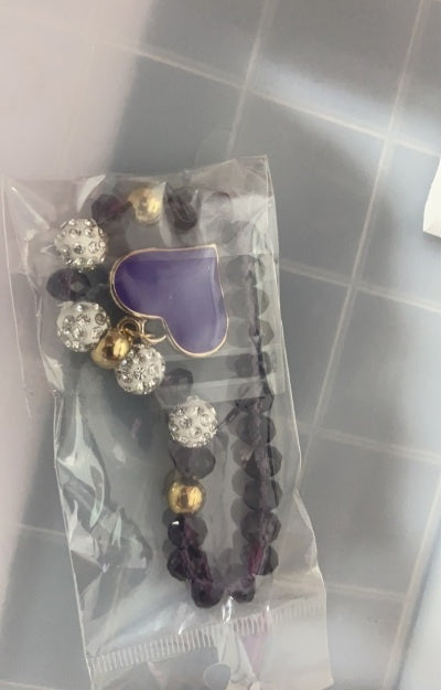 Tinkers Tinkers Elastic Crystal Heart Bracelet And Bangle Set Elite - 0