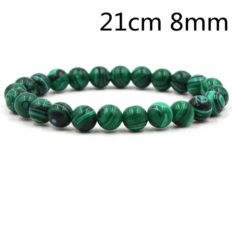 Tinkers Tinkers Matte Green Malachite Bracelet Elastic Strand Elite - Uncategorized 0