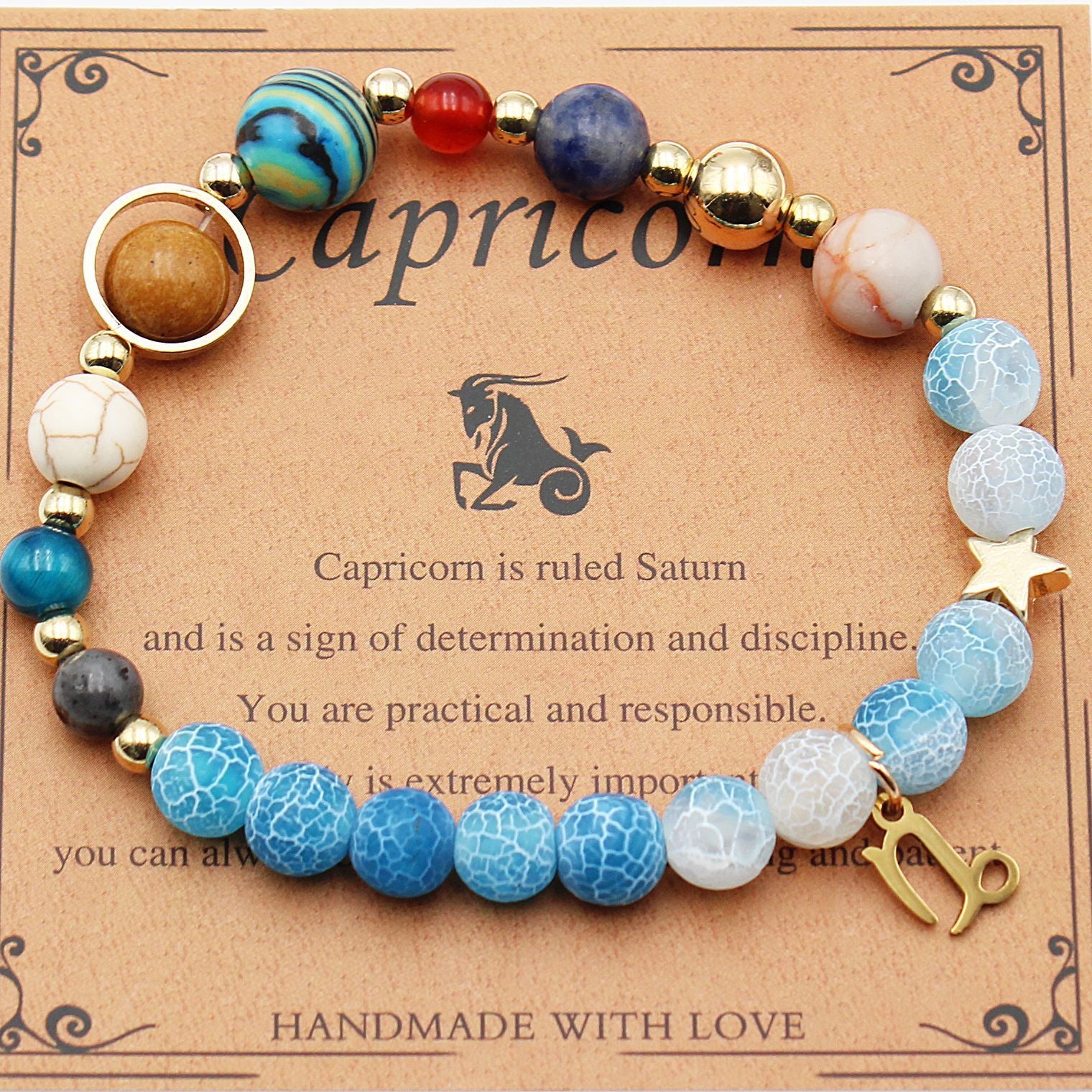 Tinkers Twelve Constellations Natural Stone Bracelet Zodiac Edition - 0