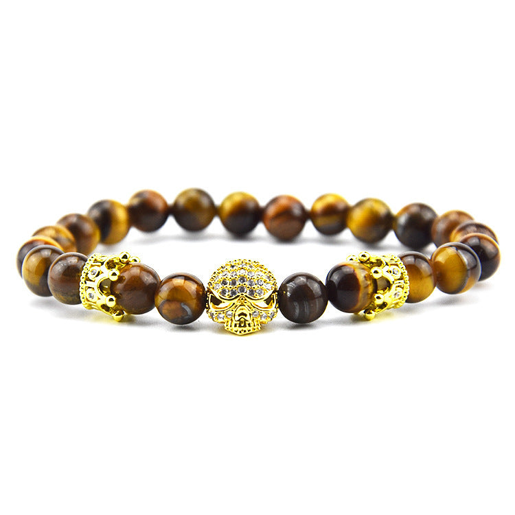 Tinkers Volcanic Rock Beaded Crown Zircon Bracelet Exclusive - 0