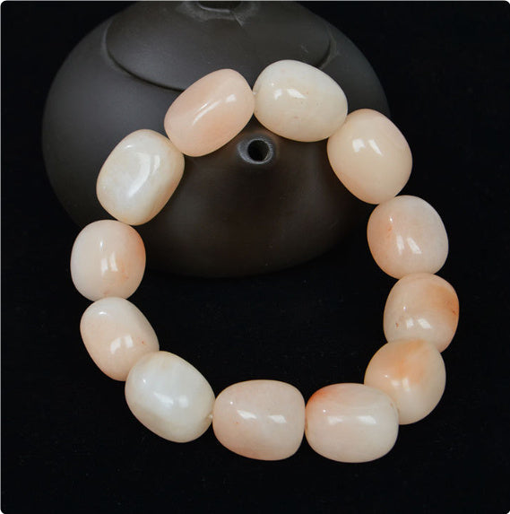 Tinkers Jade Pebble Bracelet Natural Gobi Artisanal Collection - 0