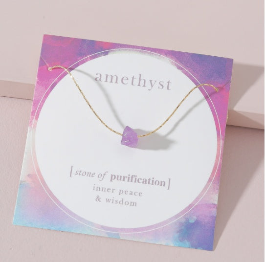 Handcrafted Amethyst Healing Necklace for Women by Tinkers