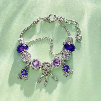 Amethyst Protection And Calm Handmade Dreamcatcher Bracelet