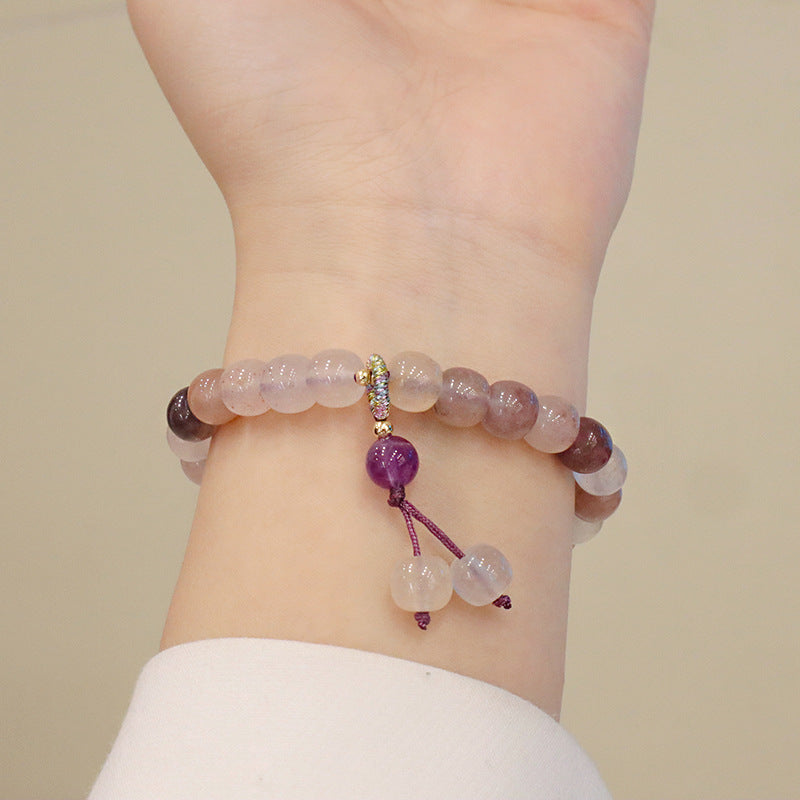 New Natural Jinsi Jade Violet Flower Bracelet For Women