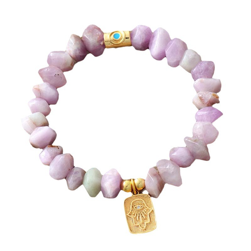 Bohemian Natural Stone Crystal Handmade Elastic Beaded Bracelet