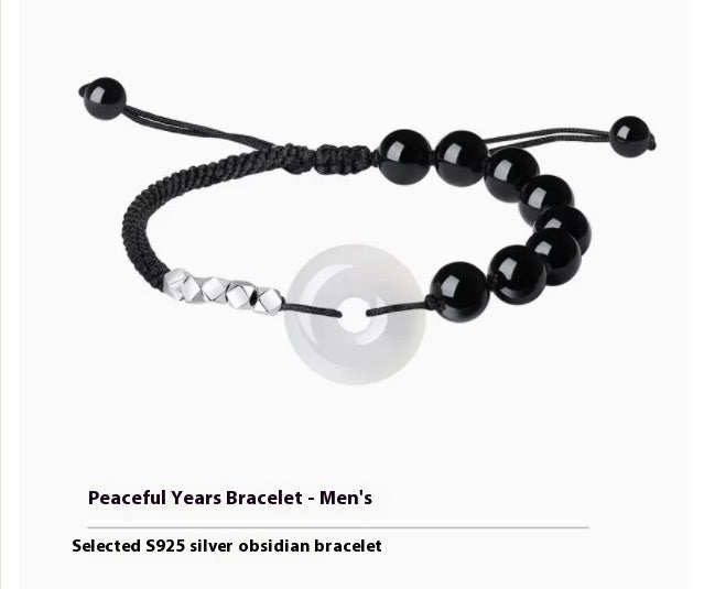 Peace Buckle Couple Braid Rope Hand Woven Bracelet All Ages