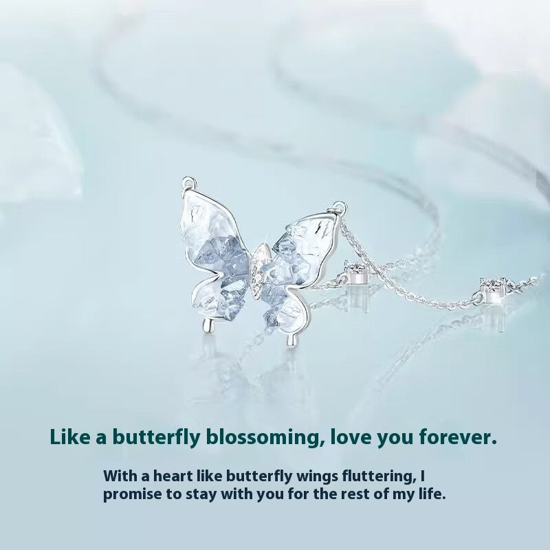 Bingyu Schmetterling Leichte Luxus-Schlüsselbeinkette