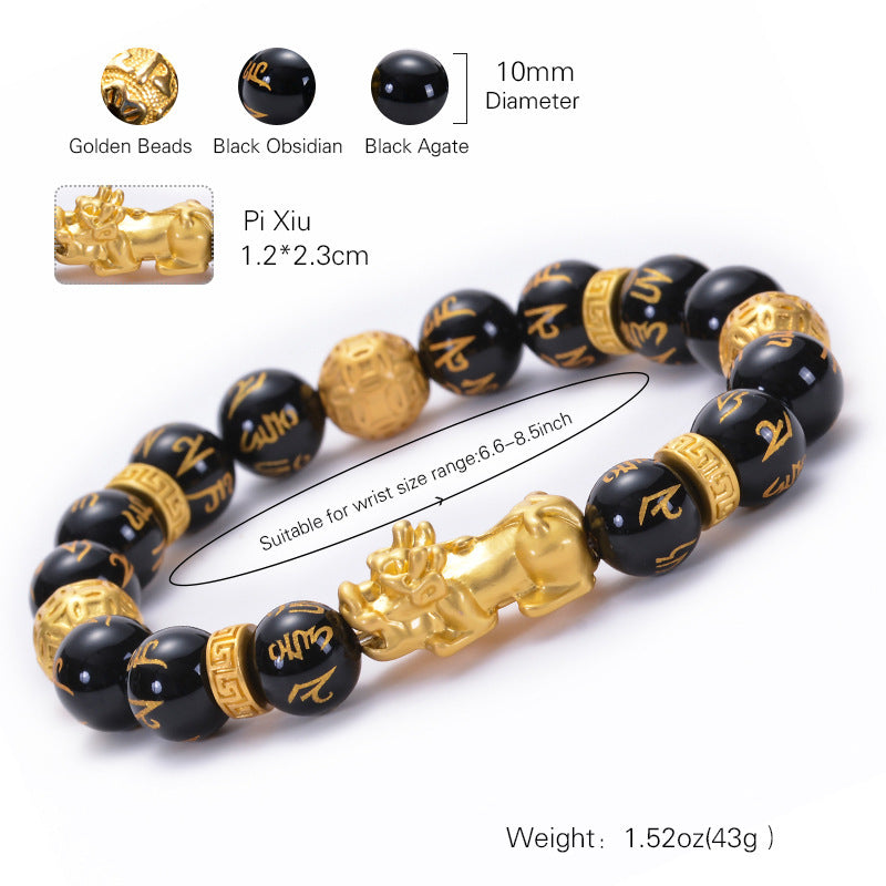 Black Agate Bracelet For Men Protection by Tinkers