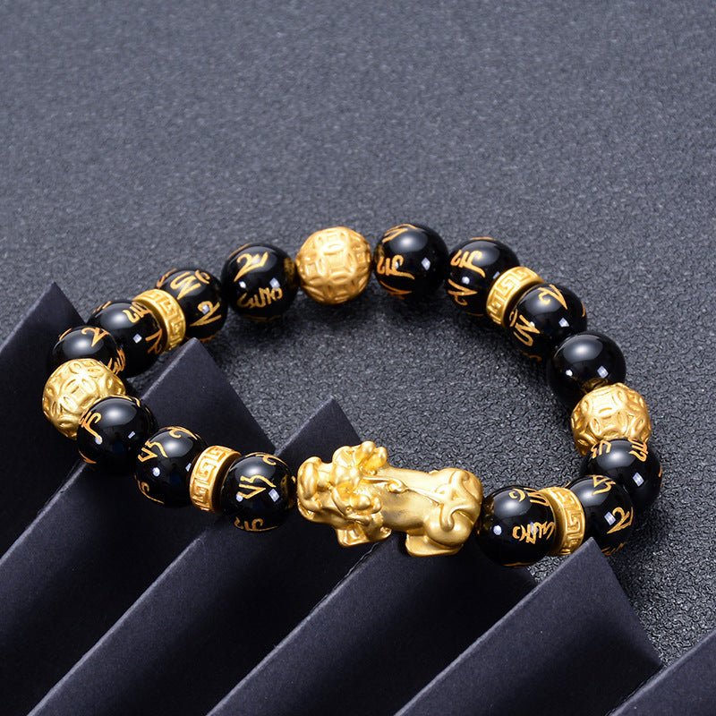 Black Agate Bracelet For Men Protection by Tinkers