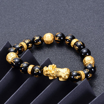 Black Agate Bracelet For Men Protection by Tinkers