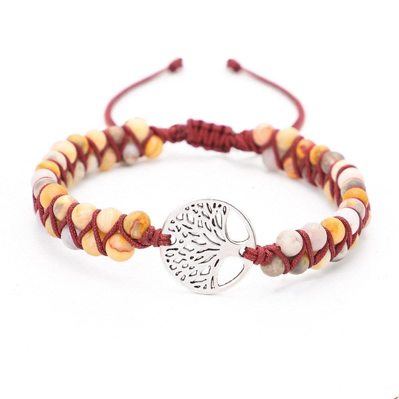 Tinkers Tinkers Woven Twine Tree Of Life Yoga Bracelet Artisan - Apparel & Accessories > Jewelry > Bracelets 0