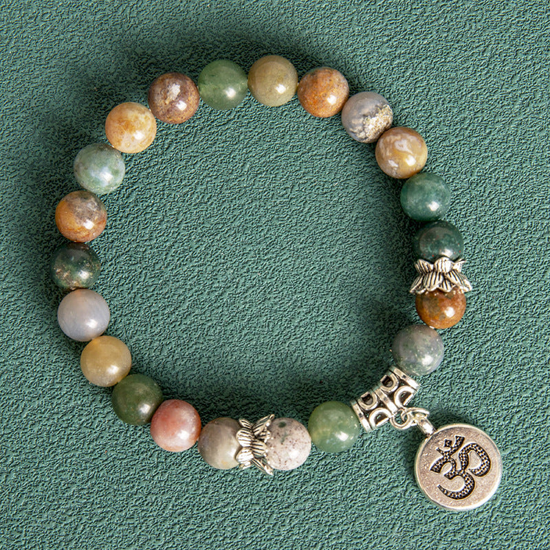 Natural Indian Agate Bracelet for Men by Tinkers Balance
