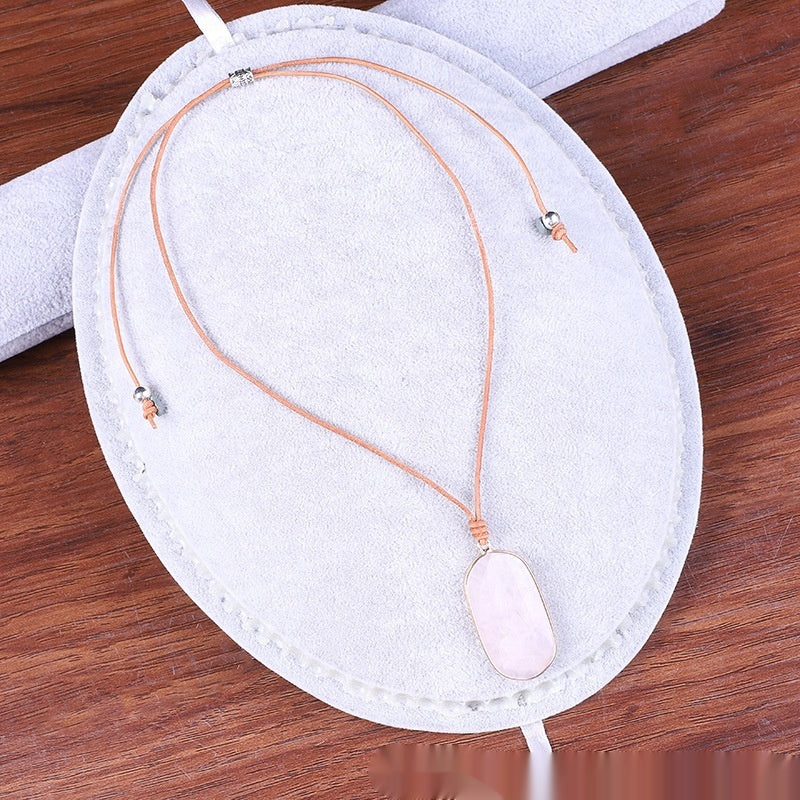 Handcrafted Pink Crystal Necklace for Love and Healing by Tinkers