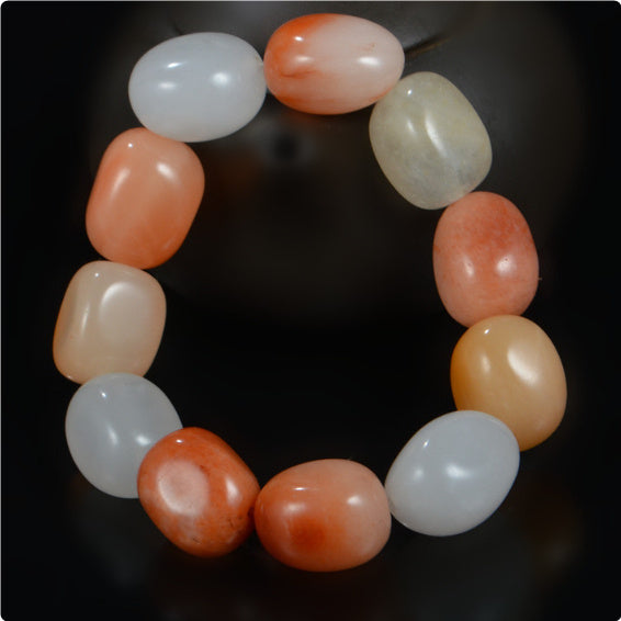 Tinkers Jade Pebble Bracelet Natural Gobi Artisanal Collection - 0
