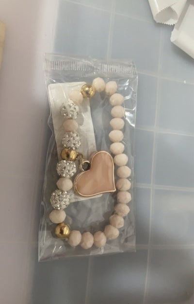 Tinkers Tinkers Elastic Crystal Heart Bracelet And Bangle Set Elite - 0