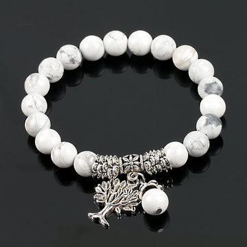 Tinkers Frosted Pine Bead Bracelet Exclusive White Turquoise Design - 0