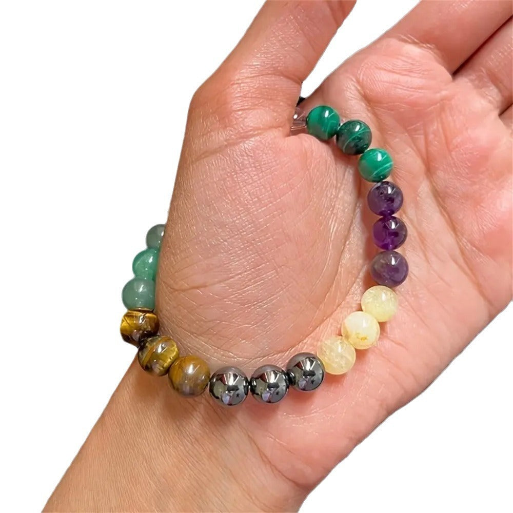 Tinkers Dongling Amethyst Green Stone Beaded Unisex Bracelet Elite - 0