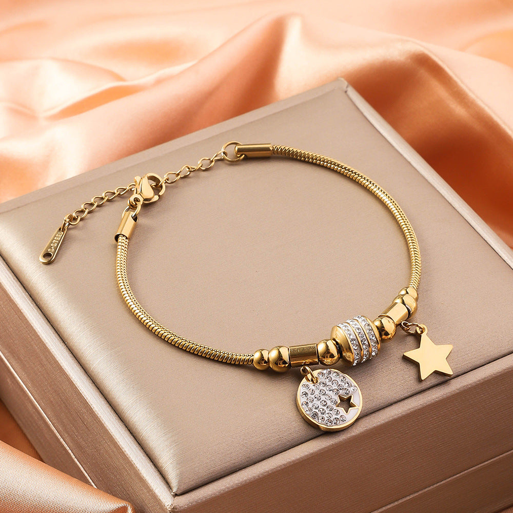 Stainless Steel Bracelet 18K Vacuum Plating Electroplated