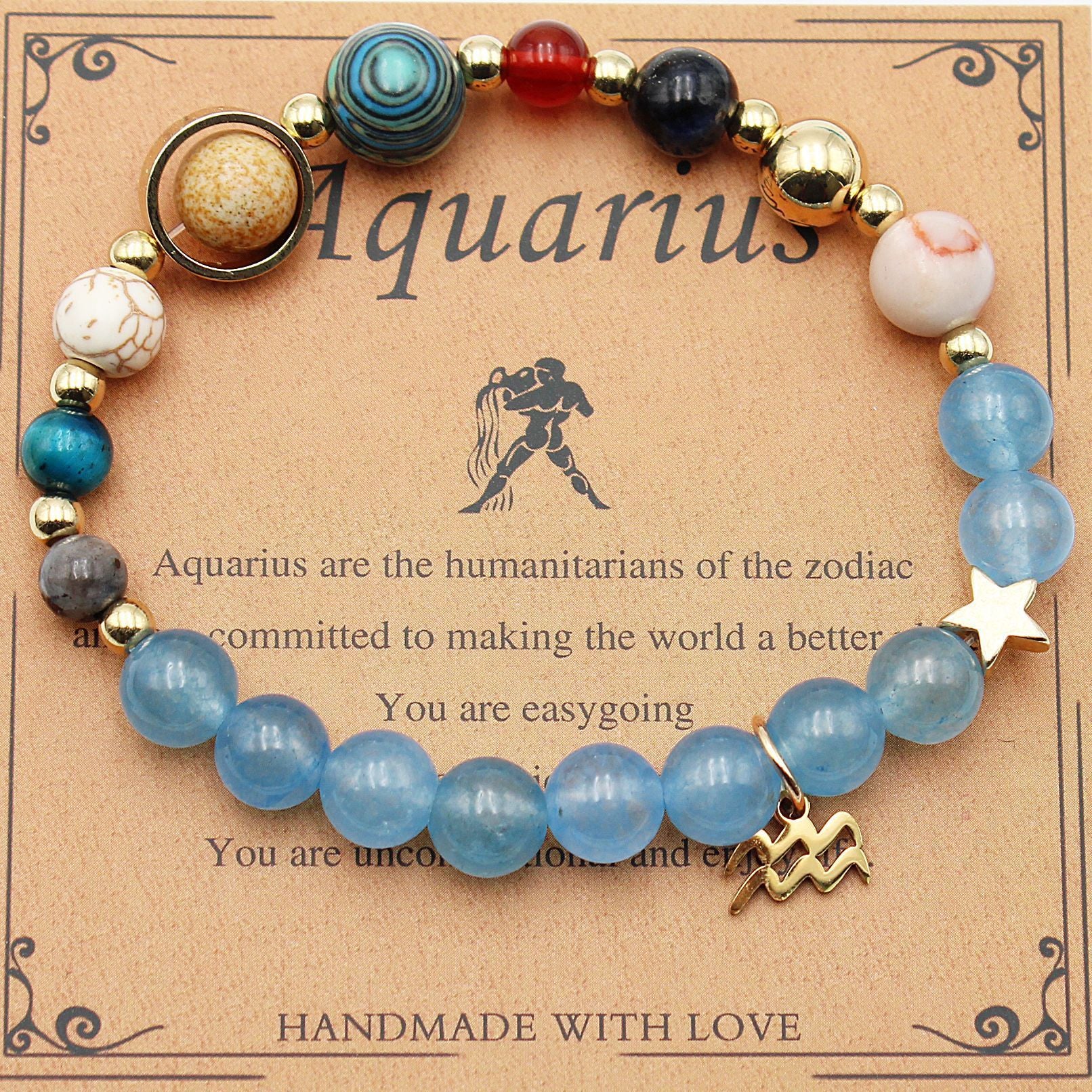 Tinkers Twelve Constellations Natural Stone Bracelet Zodiac Edition - 0
