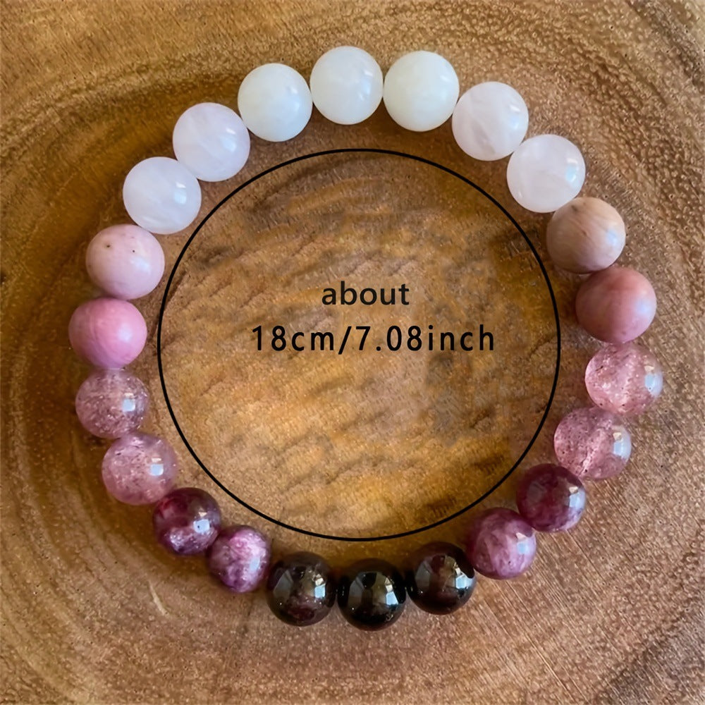 Tinkers Peach Blossom Natural Stone Bracelet For Women Exclusive - 0