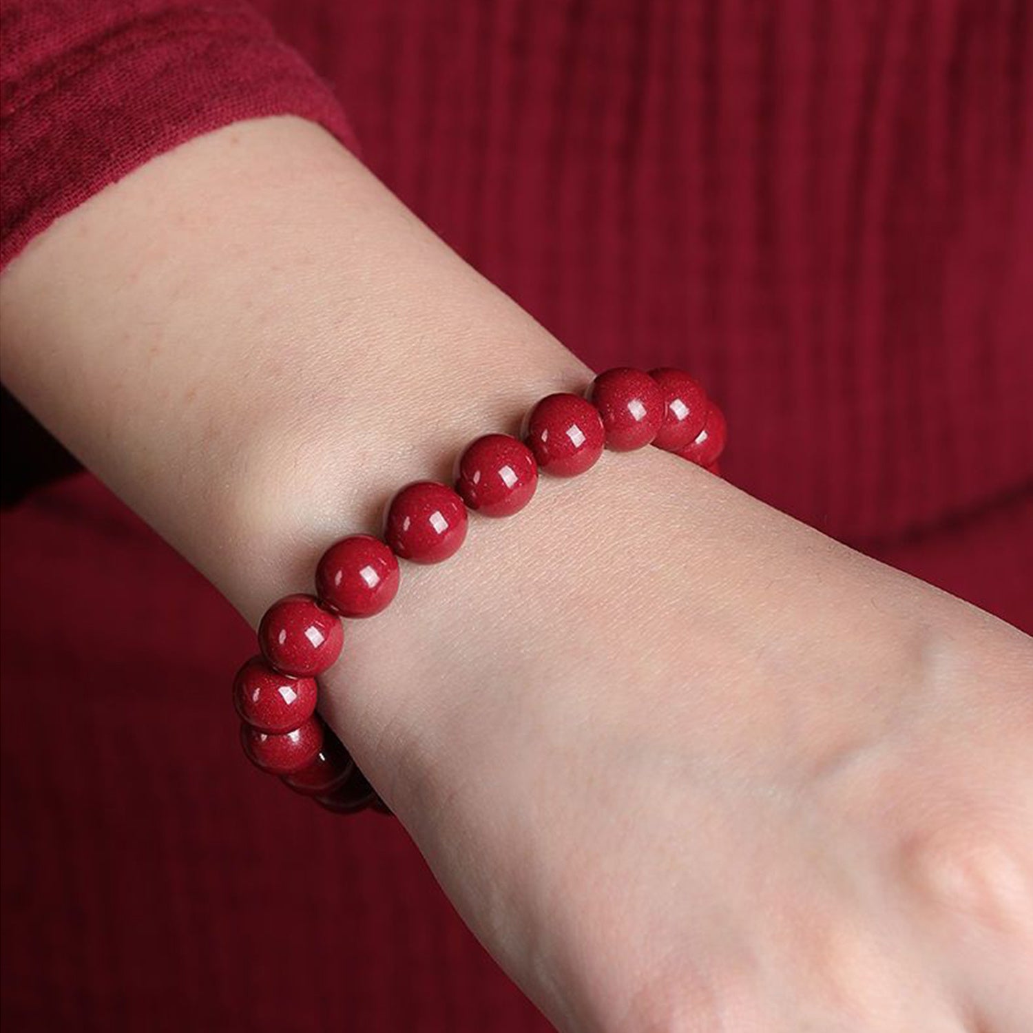 Tinkers Tinkers Cinnabar Bead Bracelet Signature Everyday Style - 0