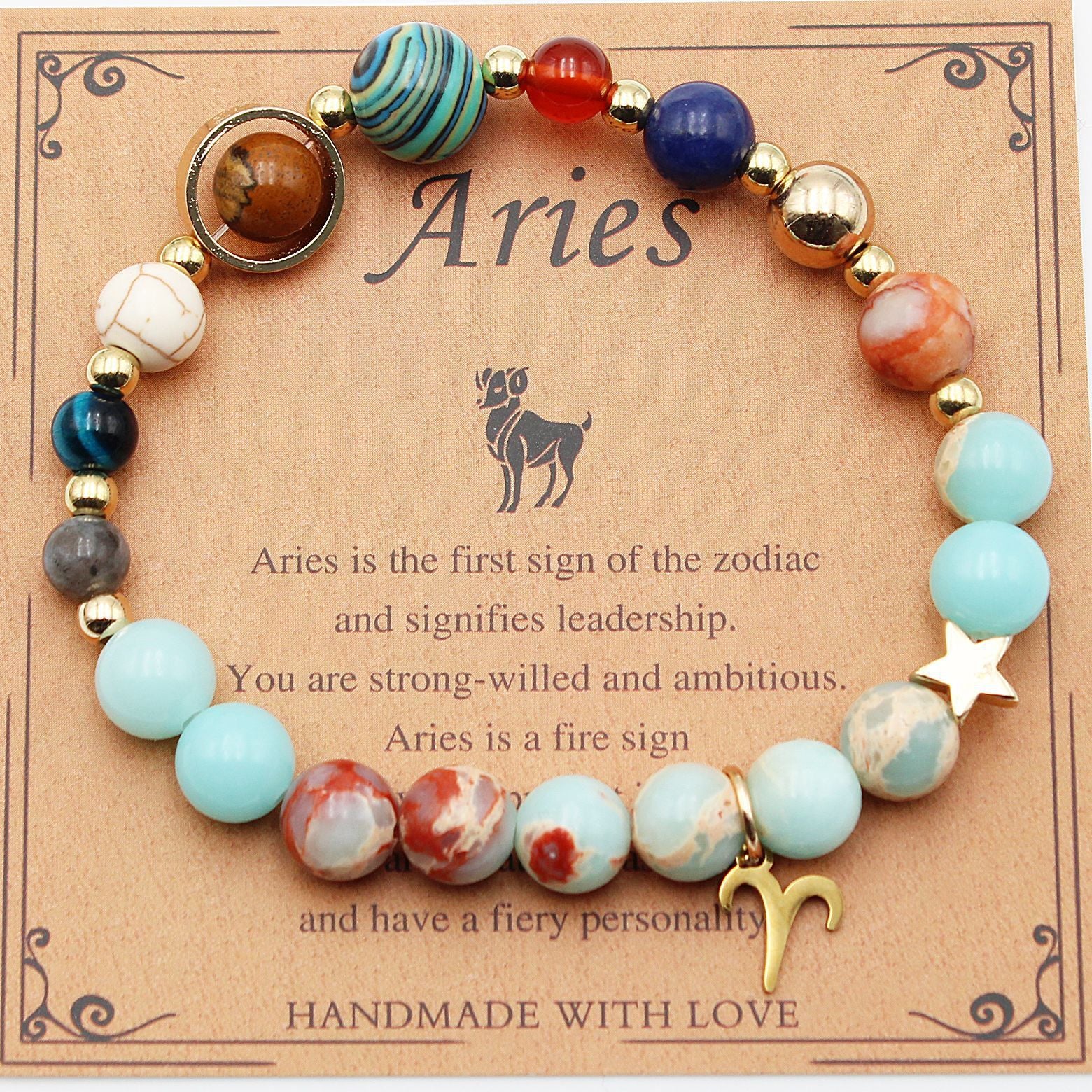 Tinkers Twelve Constellations Natural Stone Bracelet Zodiac Edition - 0