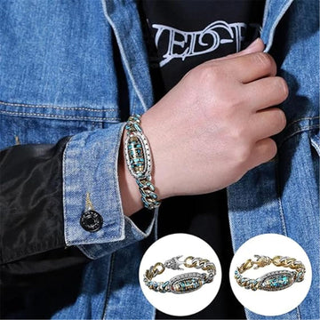 Tinkers Rotating Nine Eye Pearl Bracelet – Buddhist Mantra Copper Bead, Unisex
