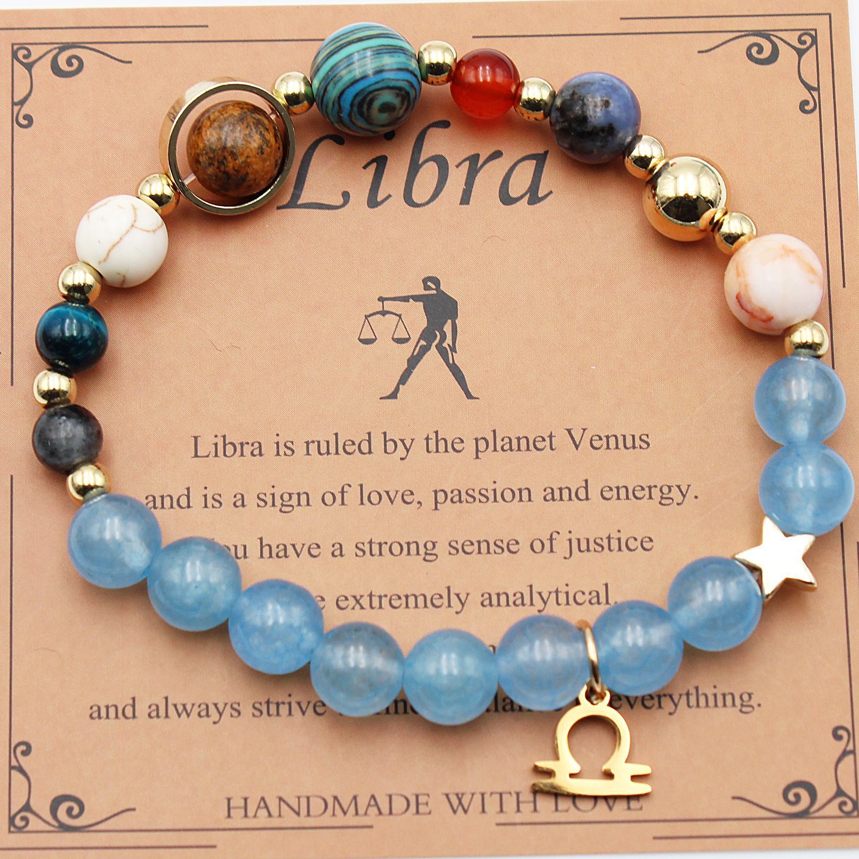 Tinkers Twelve Constellations Natural Stone Bracelet Zodiac Edition - 0
