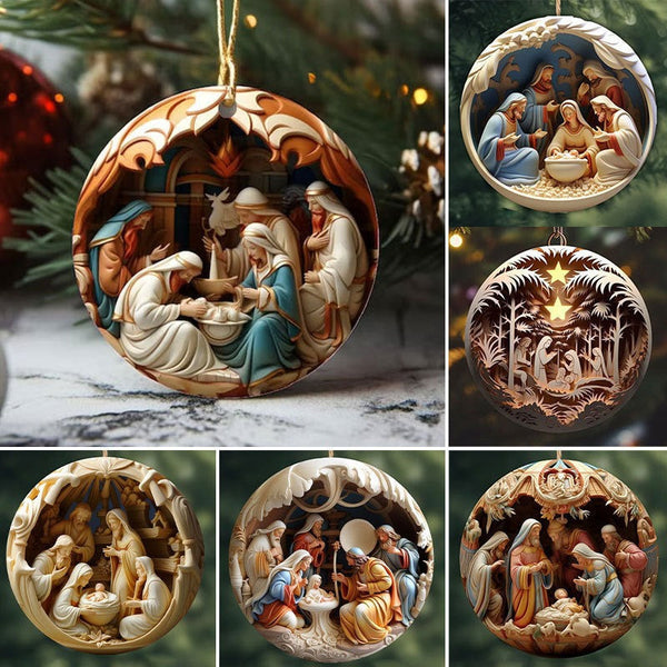 Nativity Glow Acrylic Holy Ornament