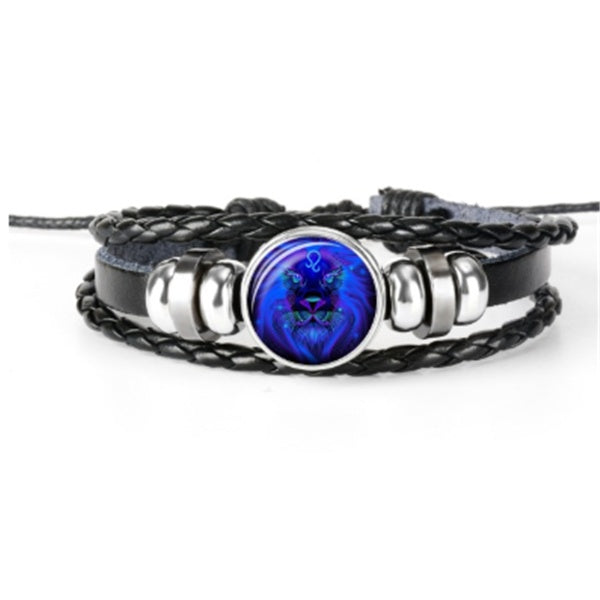 Zodiac Constellation Leather Wristband